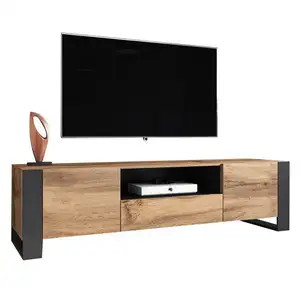 Новая роскошная деревянная мебель для гостиной, подставка для телевизора, современный дизайн с выдвижным ящиком для ЖК-дисплея