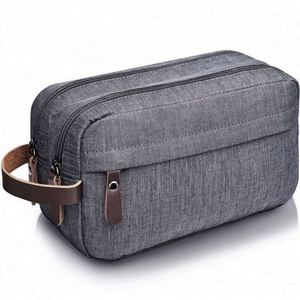Bolsa de Maquillaje de Doble Capa de Tela Oxford, Bolsa de Aseo Portátil Impermeable de Nailon para Hombre, en Oferta - Product Image 4