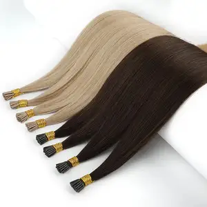 Atacado Straight Double Drawn Tip Extensões De Cabelo 100 Human Virgin Gram Tip Extensões De Cabelo