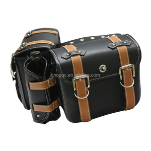 Grand sac de boîte latérale de moto de course en cuir PU outils sacoches de selle étanches de moto - Product Image 5