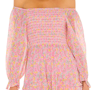 Delle donne di Estate 2021 Chiffon Retro Boho Stampa Floreale del Vestito Casuale Off Spalla Manica Lunga Maxi Vestito - Product Image 5