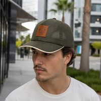 Gorra de Béisbol de Lujo Personalizada de 5 Paneles con Visera Curva, Parche de Cuero con Logotipo, Cierre de Hebilla Metálica, Moda Urbana Unisex para Adultos, OEM