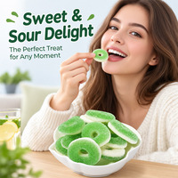 Bulk Jelly Fruit Flavored Perzik Flavored Halal Zoetzuur Snoep Gummy Candy