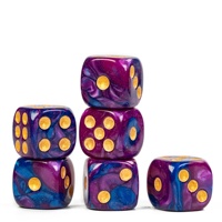 Dés à six faces en plastique Udixi de 16 mm, pour jeux de société ou de cartes, dé à points D6 en acrylique coloré pour les casinos