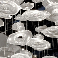 Produits phares 2026 : Lustre LED en verre pour plafonds hauts, idéal pour projets non standard et tables de présentation (Département des ventes)