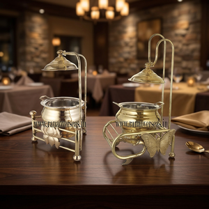 Equipo de Restaurante, Recipiente para Calentar Comida de Latón Fundido Moderno, de Lujo, para Mesa, Bodas, Fiestas, Hoteles, Buffet - Product Image 3
