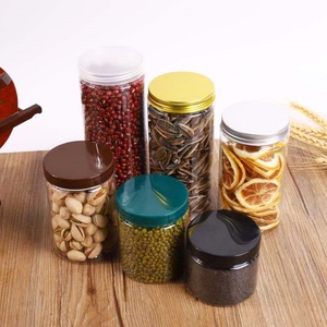 Food Grade 80ml 100ml 120ml 150ml 250ml clear PET <b>Plastic</b> <b>Jar</b> with Black Lid - Product Image 6