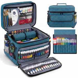 Acrylic Paint <b>Storage</b> Bag with <b>Tools</b> <b>Storage</b> Sections and Crossbody Strap Acrylic Paint Organizer - Product Image 1