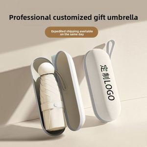 Parapluie capsule manuel léger et compact pour femme, protection UV, double usage soleil/pluie, publicitaire, 8 baleines, vinyle - Product Image 2