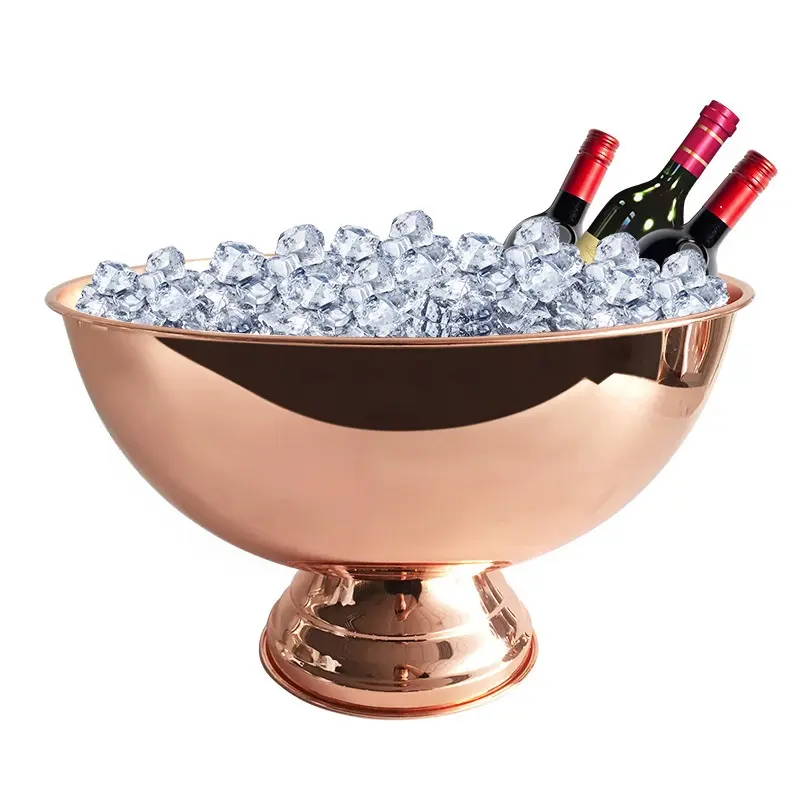 Bar personalizzato KTV strumenti grande capacità 10L/12L lusso acciaio inossidabile Champagne Cooler vasche per bevande secchi per ghiaccio in metallo