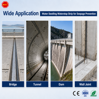 Bande hydrophile gonflable 10x20mm pour l'étanchéité des joints de béton dans les tunnels et les travaux de sous-sols