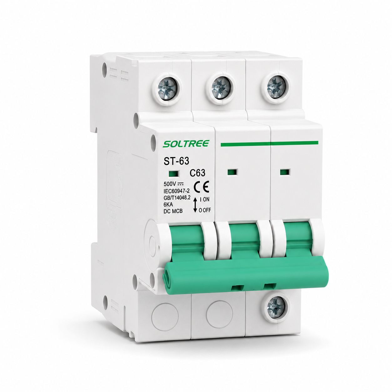 Solar DC Circuit Breaker 2P 500V 63A DIN Rail Miniature Circuit Breaker MCB for PV Solar Energy System · image 3