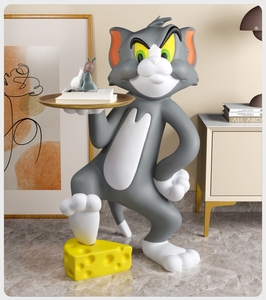 Décorations de sol en forme de chat d'anime pour salon, grand canapé à côté du meuble TV, décorations d'art de poupée, entrée, sensation haut de gamme - Product Image 4