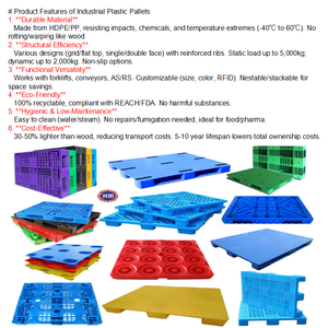 HDPE zware uitvoering Euro versterkte platte voet kunststof <span class=keywords><strong>pallet</strong></span> rek gerecycled opslag kunststof <span class=keywords><strong>pallet</strong></span> - Product Image 5