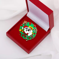 Badge personnalisé en métal émaillé pour sapin de Noël, avec couleurs et logo sur mesure - Décoration créative pour fêtes de fin d'année