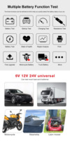 KW720 Niederspannungsprüfer, Kompatibel mit 6V/12V/24V Autobatterie-Spannungs- und Innenwiderstandsmessgerät