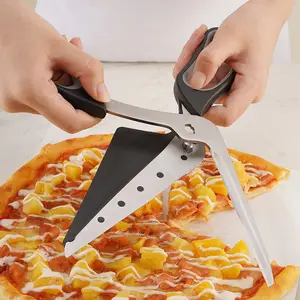 กรรไกรตัดพิซซ่าแบบถอดได้ทำจากสแตนเลสอุปกรณ์ใช้ในครัวที่ใช้ในครัวเรือน