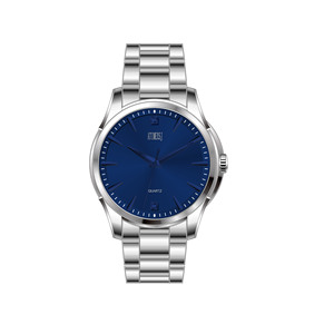 Reloj de cuarzo de lujo para hombre de 42 mm, silencioso, con brazalete de metal de tres agujas, detalles de diamantes, estilo elegante para ocasiones de negocios o informales. - Product Image 4