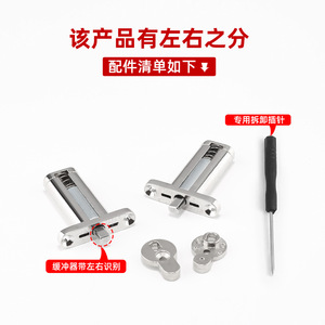 บานพับโต๊ะเครื่องแป้งแบบปลดเร็ว วัสดุโลหะผสมสังกะสี ติดตั้งแบบฝัง ปิดแบบนุ่มนวล ฮาร์ดแวร์ประตูตู้แบบมินิมอล - Product Image 5