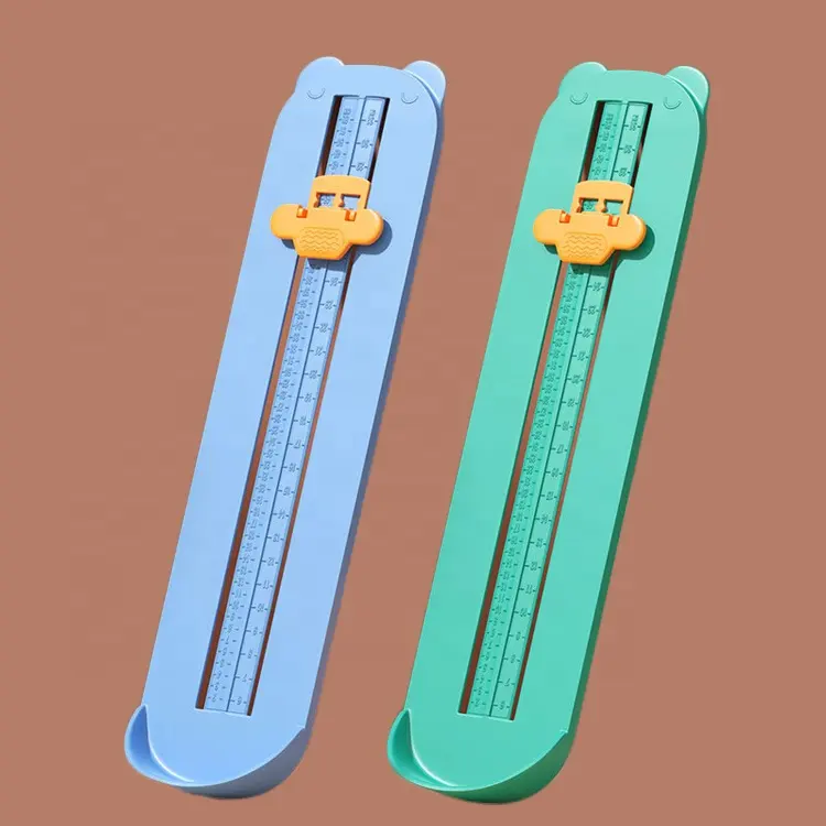 Dispositivo de medición de pies, Regla de medición de pie infantil ajustable colorida, accesorios para zapatos, herramientas de medición de calibre para bebé
