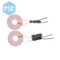 Sirkuit Pengisian Daya Nirkabel MLK Input 12V 5V 5.5A 2 Pin Modul Pengisi Daya Induksi Magnetik Nirkabel Pemancar dan Penerima