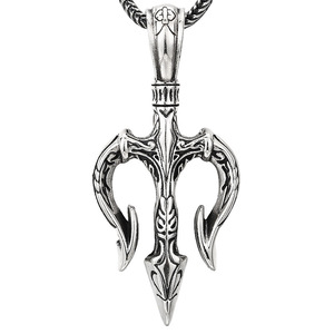 Colgante <span class=keywords><strong>de</strong></span> Plata <span class=keywords><strong>de</strong></span> Ley 925, Moderno y a la Moda, Tendencia Nacional, Colgante <span class=keywords><strong>Tridente</strong></span> del Rey <span class=keywords><strong>de</strong></span> los Mares, Joyería Antigua Retro Vintage <span class=keywords><strong>de</strong></span> Plata Tailandesa - Product Image 5
