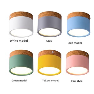 Phong cách Bắc Âu LED Bề mặt được gắn downlight cho phòng khách, hành lang, trần, Vòng thiết kế, hiện đại tối giản Macaron đèn - Product Image 1