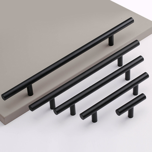 YATeHAOWUJIN Long Handle 1M Matte <b>Black</b> Gold Cabinet Drawer Wardrobe <b>Door</b> Handle Modern Minimalist - Product Image 3