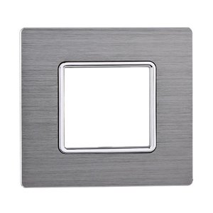 Componente Elettronico Serie Solare 2P, Piastra in Alluminio Colore Argento, Compatibile con Bticino Matix - Product Image 1