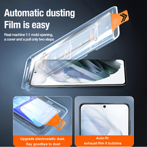 Paquete de 2 Protectores de Pantalla de Vidrio Templado con Eliminación Automática de Polvo para Samsung Galaxy S26 S25 S24 S23 S22 S21 Ultra - Product Image 4