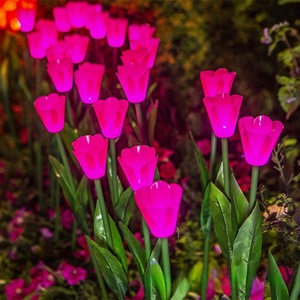 Led Tulip Lights Simulation Flower Lamp <b>Decorative</b> <b>Lighting</b> Battery Powered Rechargeable Christmas Decoration Indoor Outdoor Use - Product Image 4