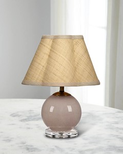 Lampe de table contemporaine en céramique et tissu avec abat-jour conique flexible moderne, alimentation CA pour la décoration intérieure - Product Image 2