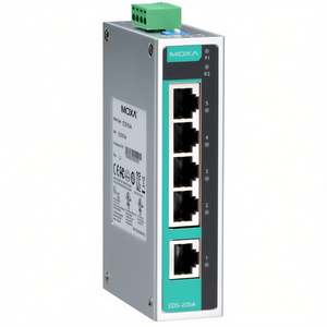 โมซ่า EDS-205A สวิตช์อีเธอร์เน็ต 5 พอร์ต แบบไม่ต้องจัดการ ติดตั้งบนราง DIN - Product Image 2
