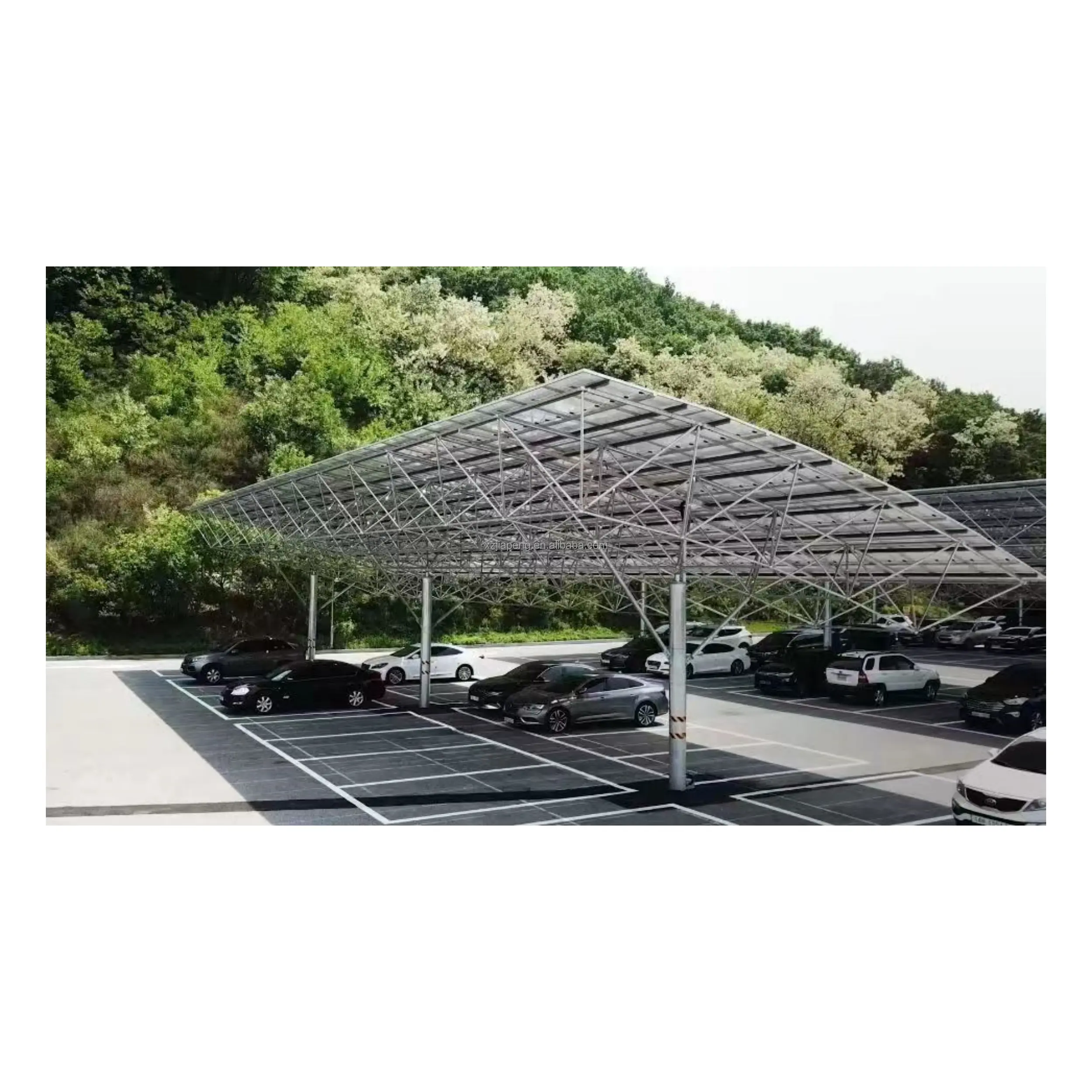 Estructura de acero para techo de estacionamiento de automóviles