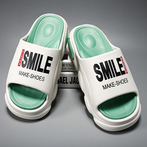Thick Soled <b>Slippers</b> Men Black White Peep Toe Summer Outdoor Beach Shoes Comfortable Walking On Clouds Feel <b>Flip</b> <b>Flops</b> - Product Image 2