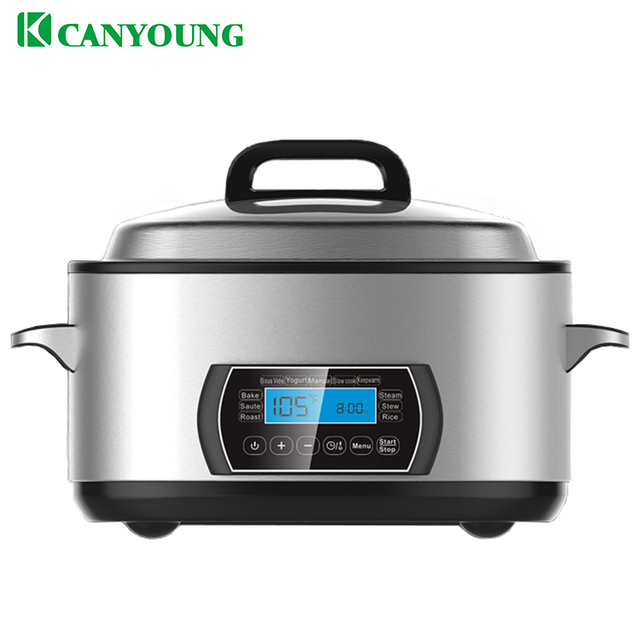 6 Qt 10-in-1 Programmable Multi Cooker (Rice Cooker, Slow Cooker, Yogurt Maker, Steamer Etc.), 1350W