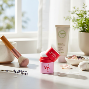 Poudre solide translucide N2U NoSebum Sun Powder, contrôle du sébum longue durée, fini mat, non comédogène, végane, peptide - Product Image 3