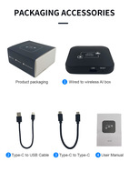 Adaptador Inalámbrico Universal para Carplay, Caja Ai Portátil para Carplay, Dongle Inalámbrico para Carplay para iPhone y Teléfonos Android