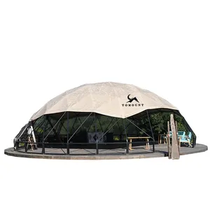 4 mùa glamping Dome House khách sạn prefab ngoài trời PVC Vòng Resort prefab trắc địa Dome lều cho nhà ở