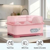 Organisateur de vaisselle moderne en plastique robuste, boîte de rangement durable pour la vaisselle, grande capacité pour usage familial quotidien, en PP vierge, non pliable, autoportant