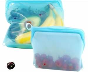 Sac à fermeture éclair en silicone de qualité alimentaire sans BPA, sac de conservation des aliments réutilisable, sac de congélation en silicone, sac à fermeture éclair pour aliments, récipient de conservation des aliments - Product Image 3