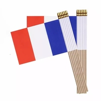 Drapeau personnalisé 100% polyester 2022 du qatar, mini drapeau de football, drapeau de la main du qatar pour le match de football du monde, vente en gros