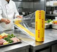 Film étirable en PVC de qualité alimentaire personnalisé pour l'emballage des fruits, film plastique en rouleau pour l'emballage