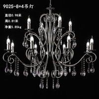 Lustre moderne en métal doré et argenté, en fer forgé et cristal, pour mariage, décoration de plafond, suspension décorative pour hall