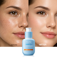 Crème solaire SPF 50 personnalisée OEM pour le visage, réparatrice et raffermissante, à base de peptides de cuivre GHK-Cu, protection UV quotidienne, format voyage, marque privée