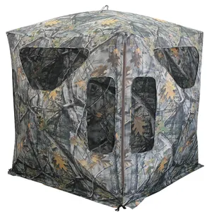 2 Person Deer Hunting Camo Box Portable Pop Up Ground Hunting Blind Tent