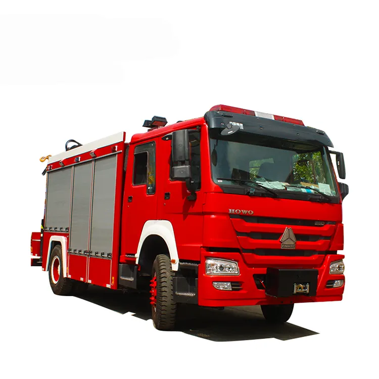 Howo Dieselmotor Rescue Fire Vrachtwagens Brandbestrijding Vrachtwagens Voor Brandweerman