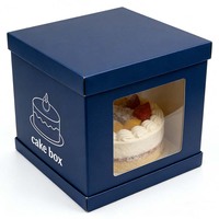 Boîtes d'emballage carrées pliables en deux parties pour gâteaux, avec fenêtre et couvercle, pour gâteaux de 8, 9, 10, 11 pouces – Offre Spéciale