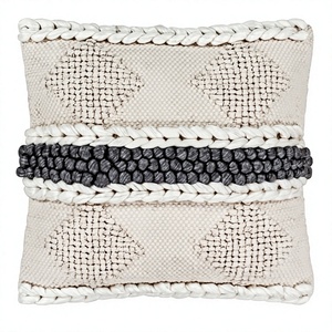 ITHL 2025 Wholesale Boho Cotton + Wool Cushion Covers Hand-Woven Decorative Throw <b>Pillows</b> for Home Hotel Living Room - Product Image 1