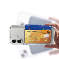 Porte-cartes magnétique universel en PC rigide et souple, compatible avec toutes les marques de coques de téléphone, compatible avec l'iPhone 18 Pro Max